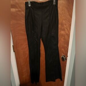 Canvas Black Women's Straight Leg Faux Leather Pants